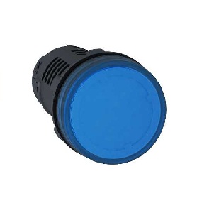 Đèn báo Led màu xanh dương 24V,IP54,Clamp, Schneider XB7EV06BP