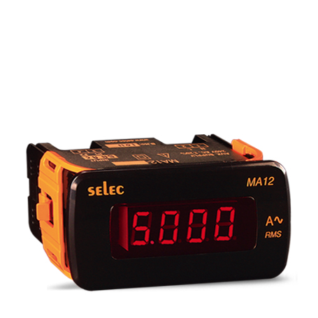 Đồng hồ tủ điện dạng số hiển thị dạng led, MA12-AC-200/2000mA (48x96)