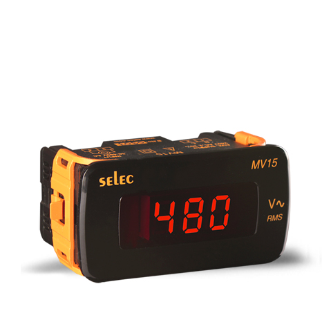 Đồng hồ tủ điện dạng số hiển thị dạng led, MV15-AC-20/200V (48x96)