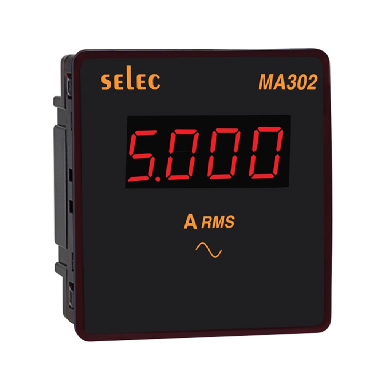 Đồng hồ tủ điện dạng số dùng dòng điện dc hiển thị dạng led, MA302-75mV-DC (96x96) Selec