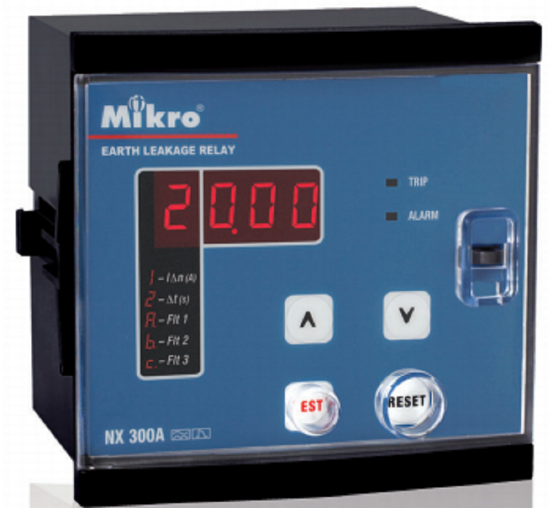 Relay bảo vệ dòng rò gắn mặt tủ, Mikro NX300EA-230A