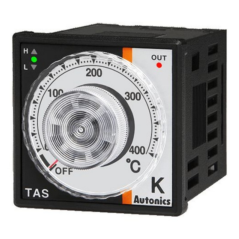 Bộ điều khiển nhiệt độ (Analog),Núm vặn, 0~100, 200, 400, đầu dò : K(CA)/ RTD (48x48), Autonics TAS-B4RK4C